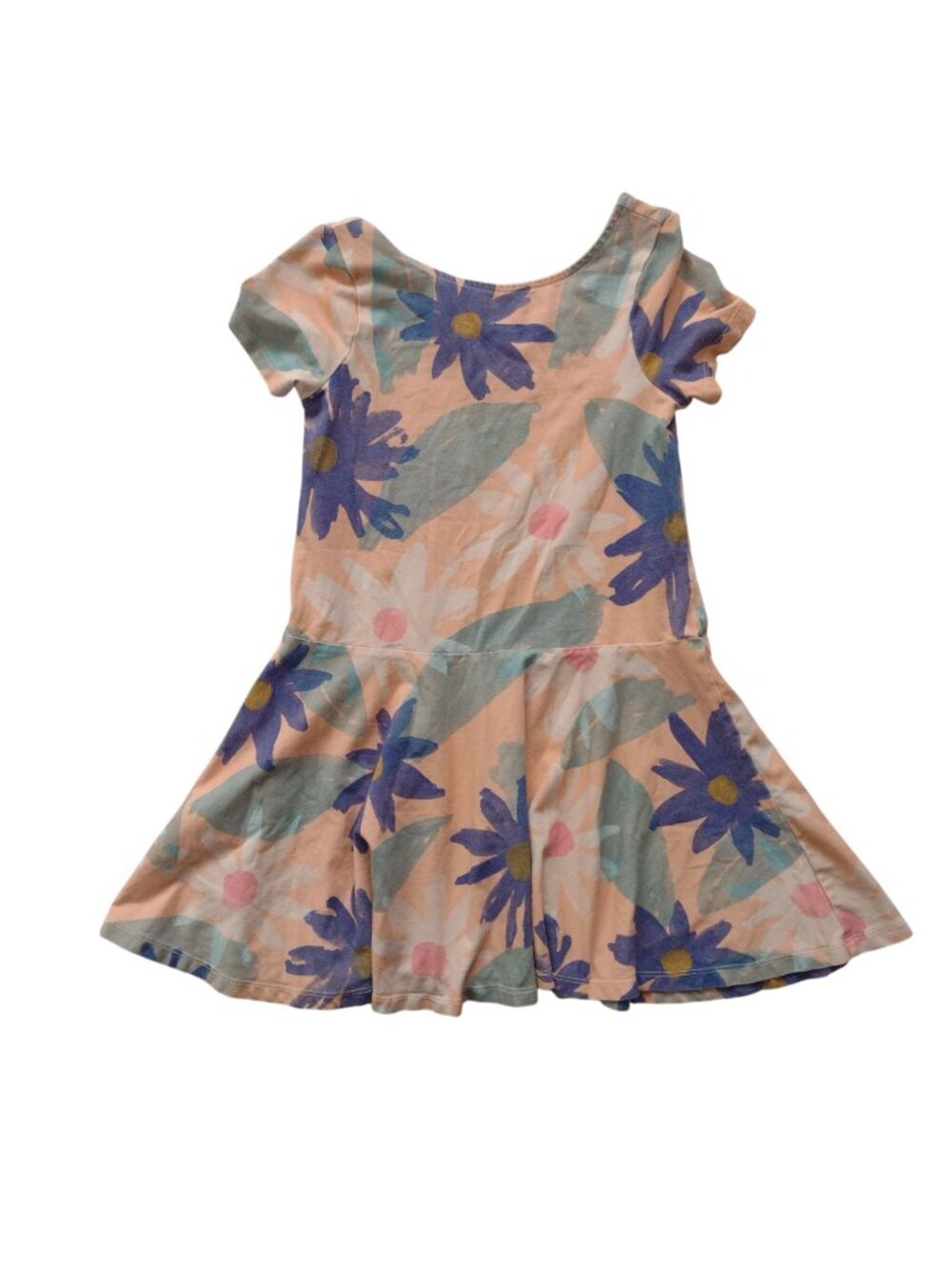 Tea Collection Girls Summer Cotton Dress Lot Sz 7 Floral Knit Easy Wear Dresses - Picture 7 of 9